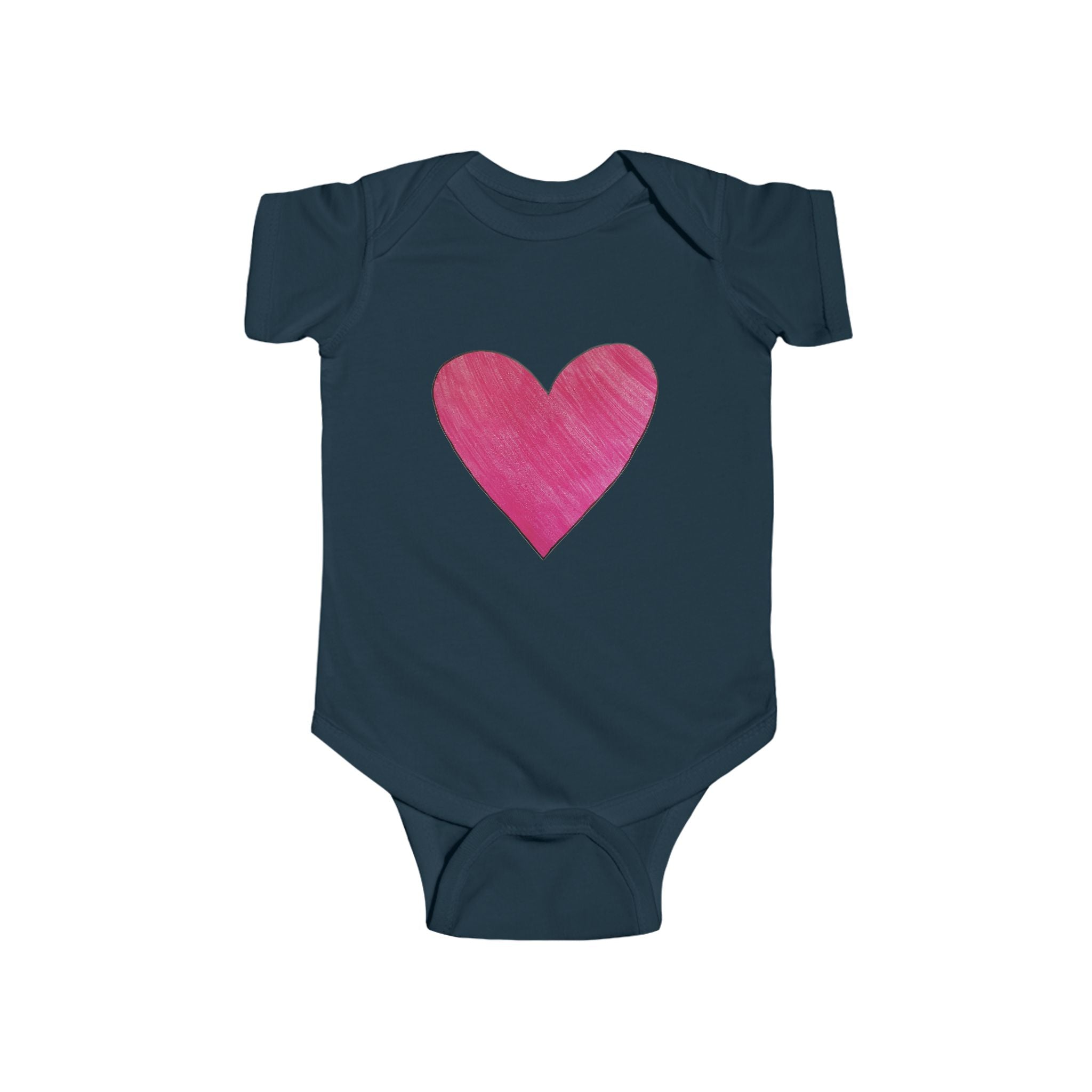 moontiq Infant Onesie 'My Pink Heart' Baby Love Moonsuit US