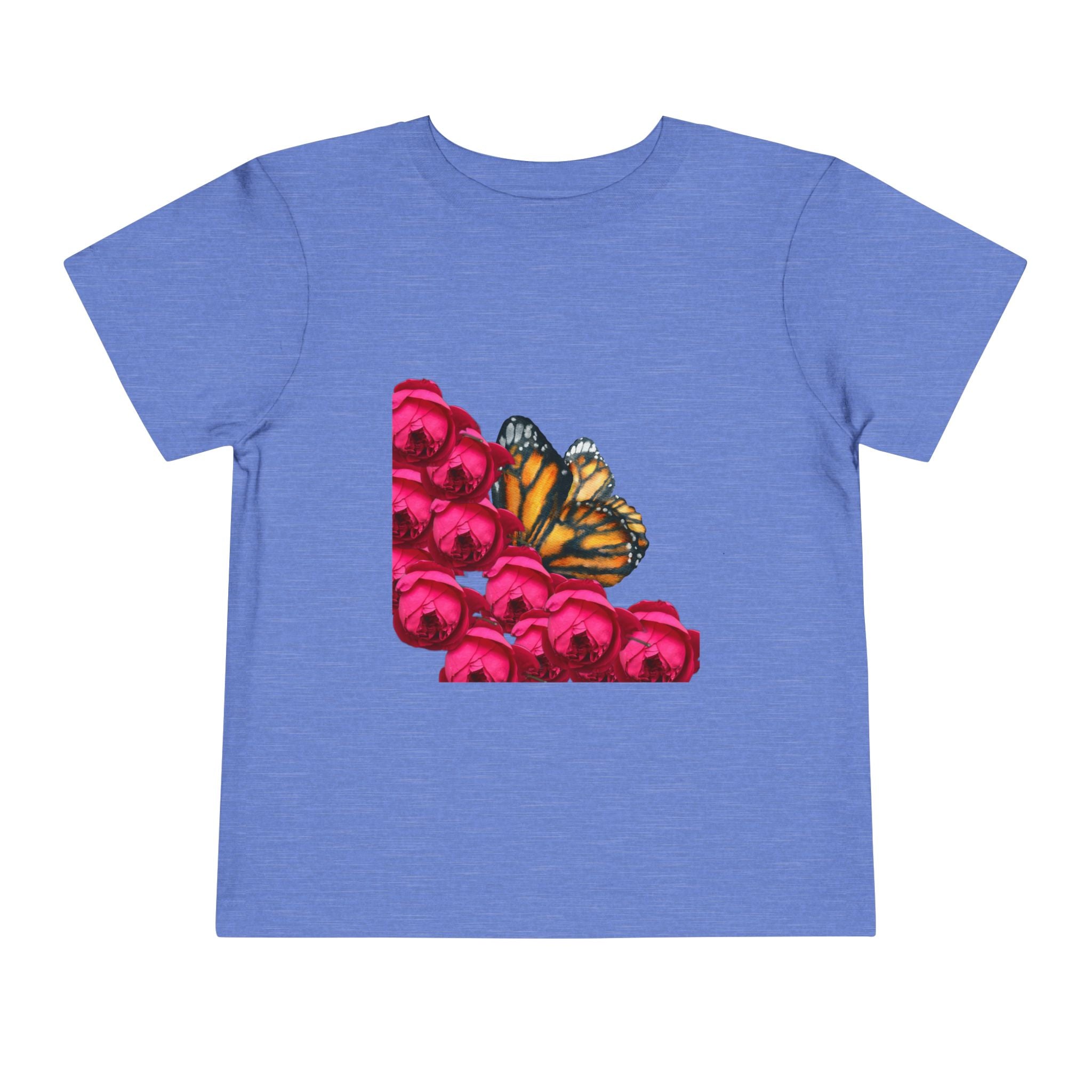 moontiq Toddler Kids TShirt Butterfly And Rose Floral Tee US