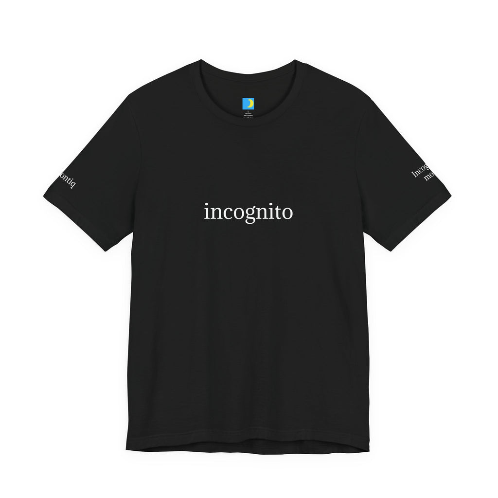 moontiq Unisex Black Classic T-Shirt 'Incognito' INT