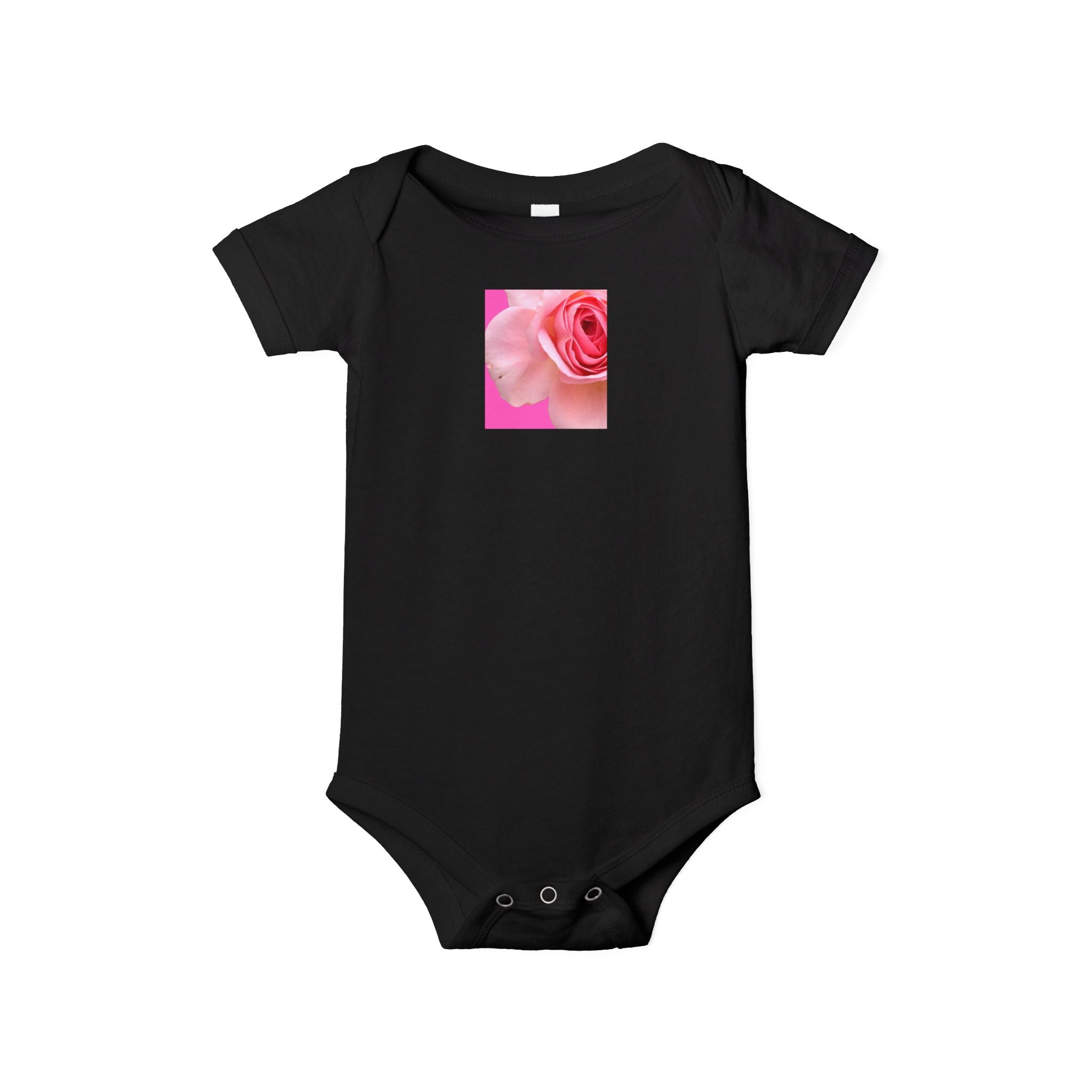 moontiq moonsuit 'Rose Sorbet' Pink Floral Baby Bodysuit US
