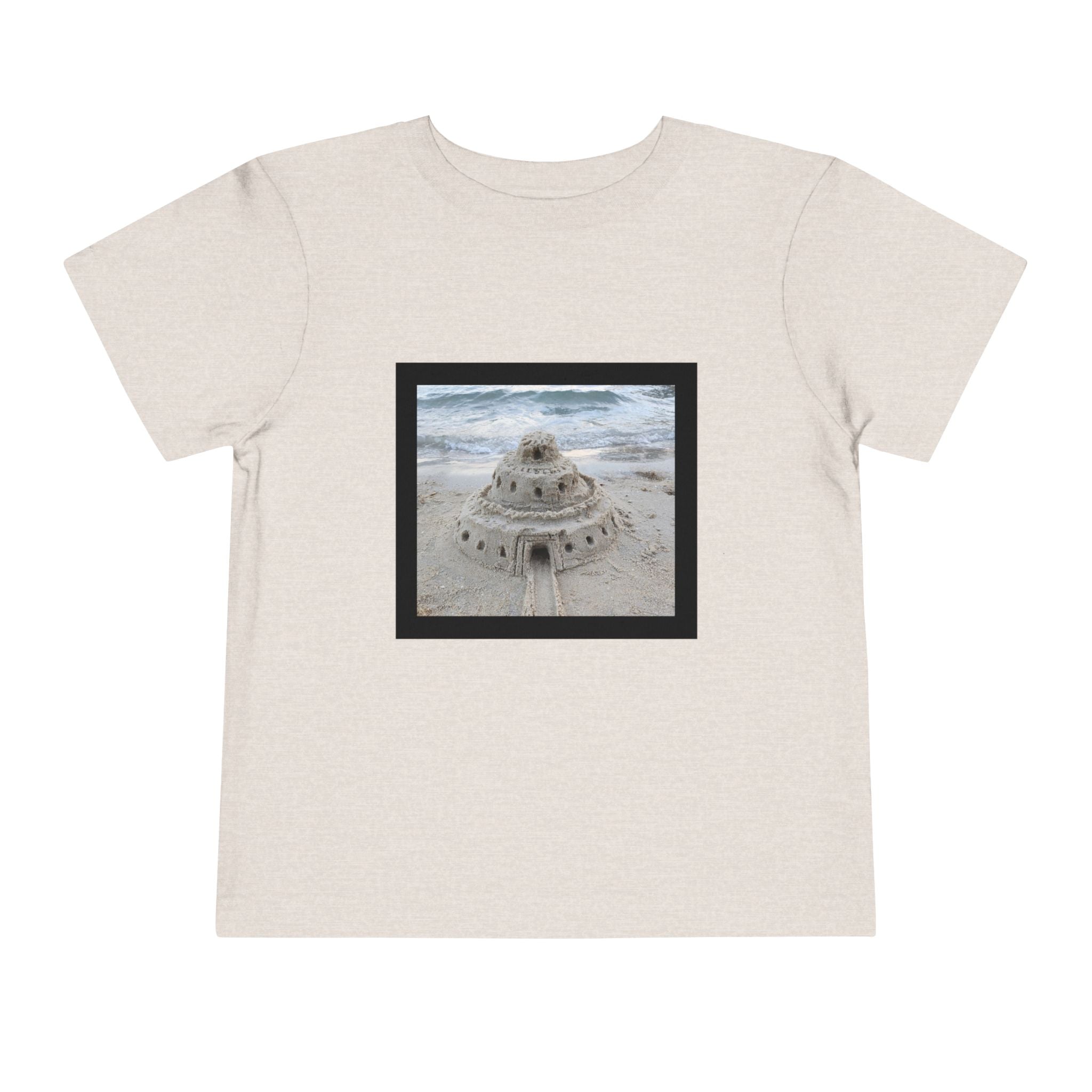 moontiq Toddler Kids T-Shirt 'Sandcastle Story' Beach Tee US