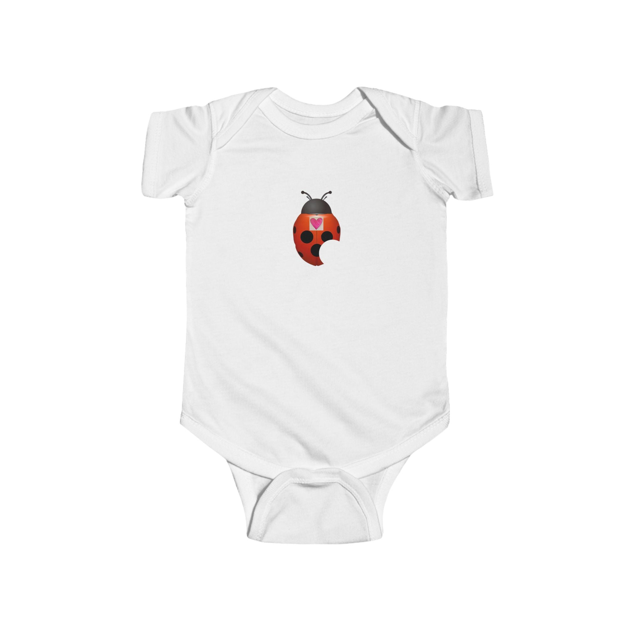 moontiq Ladybug Baby Onesie 'My Heart Matters' Moonsuit US