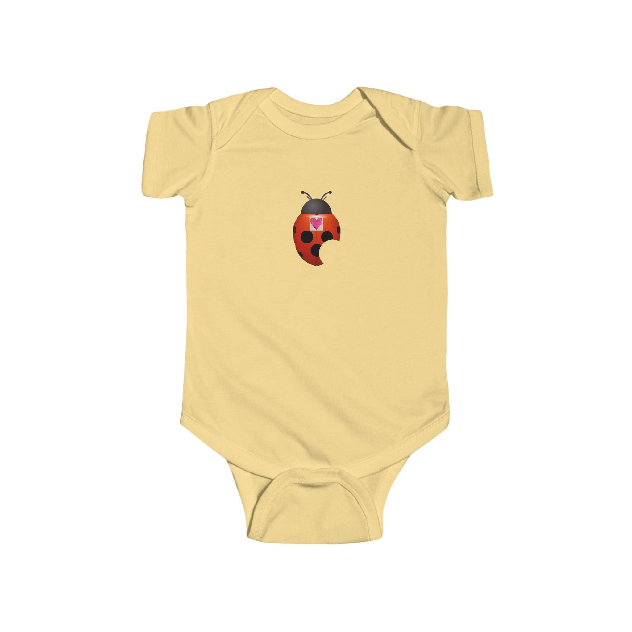 moontiq Ladybug Baby Onesie 'My Heart Matters' Moonsuit US