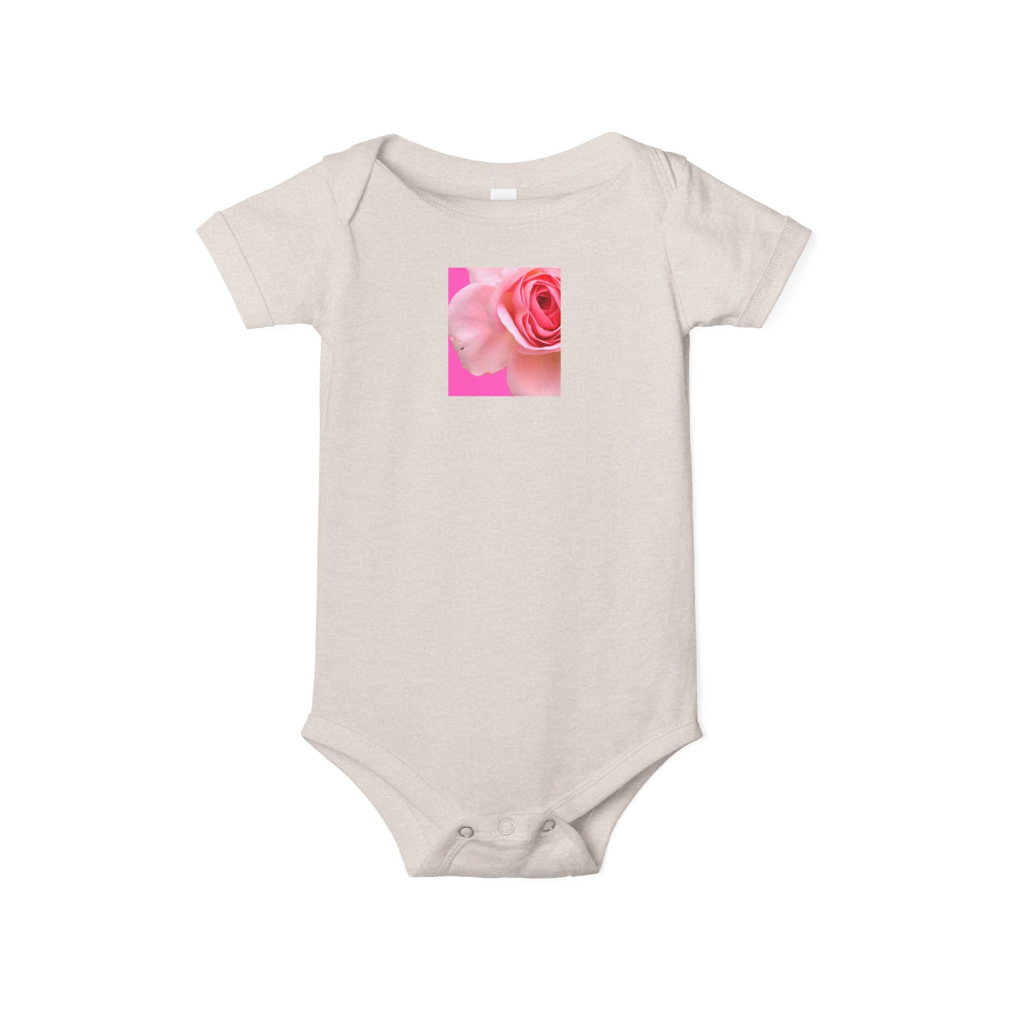 moontiq moonsuit 'Rose Sorbet' Pink Floral Baby Bodysuit US