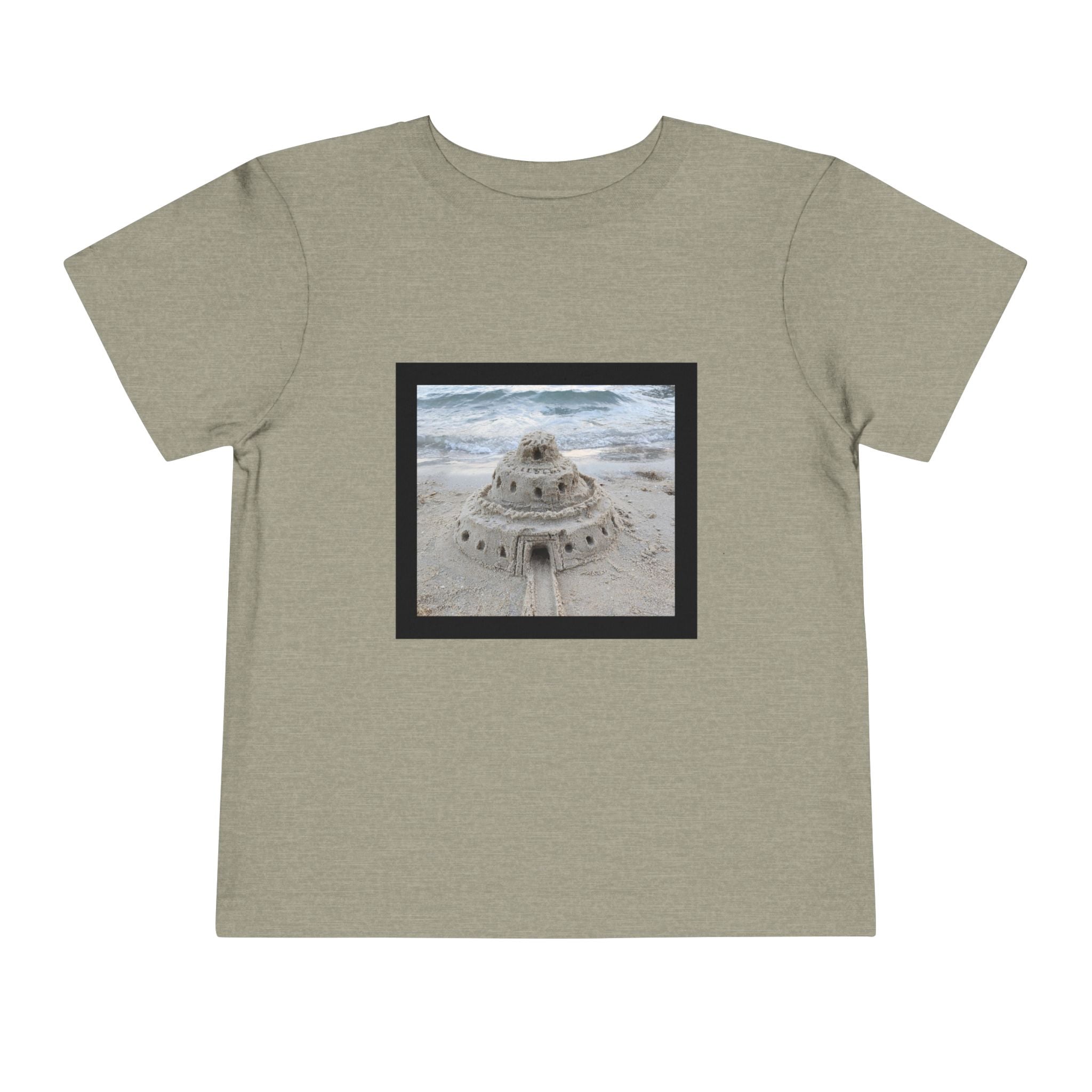 moontiq Toddler Kids T-Shirt 'Sandcastle Story' Beach Tee US