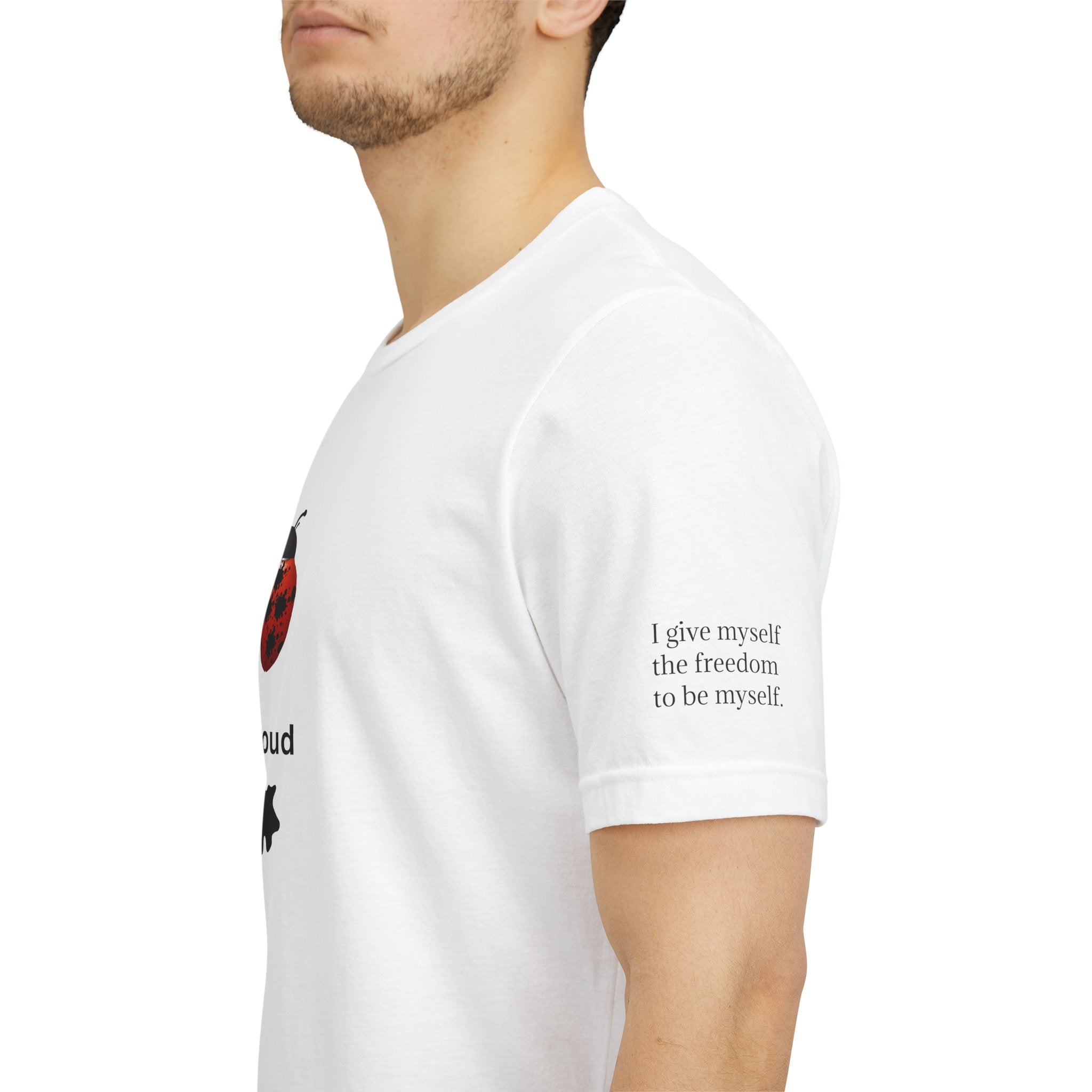 moontiq Unisex Breathable Cotton Tee 'Exceptional' Ladybug INT