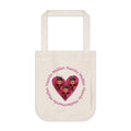 moontiq Ladybug Organic Cotton Tote Bag 'My Heart Matters' US