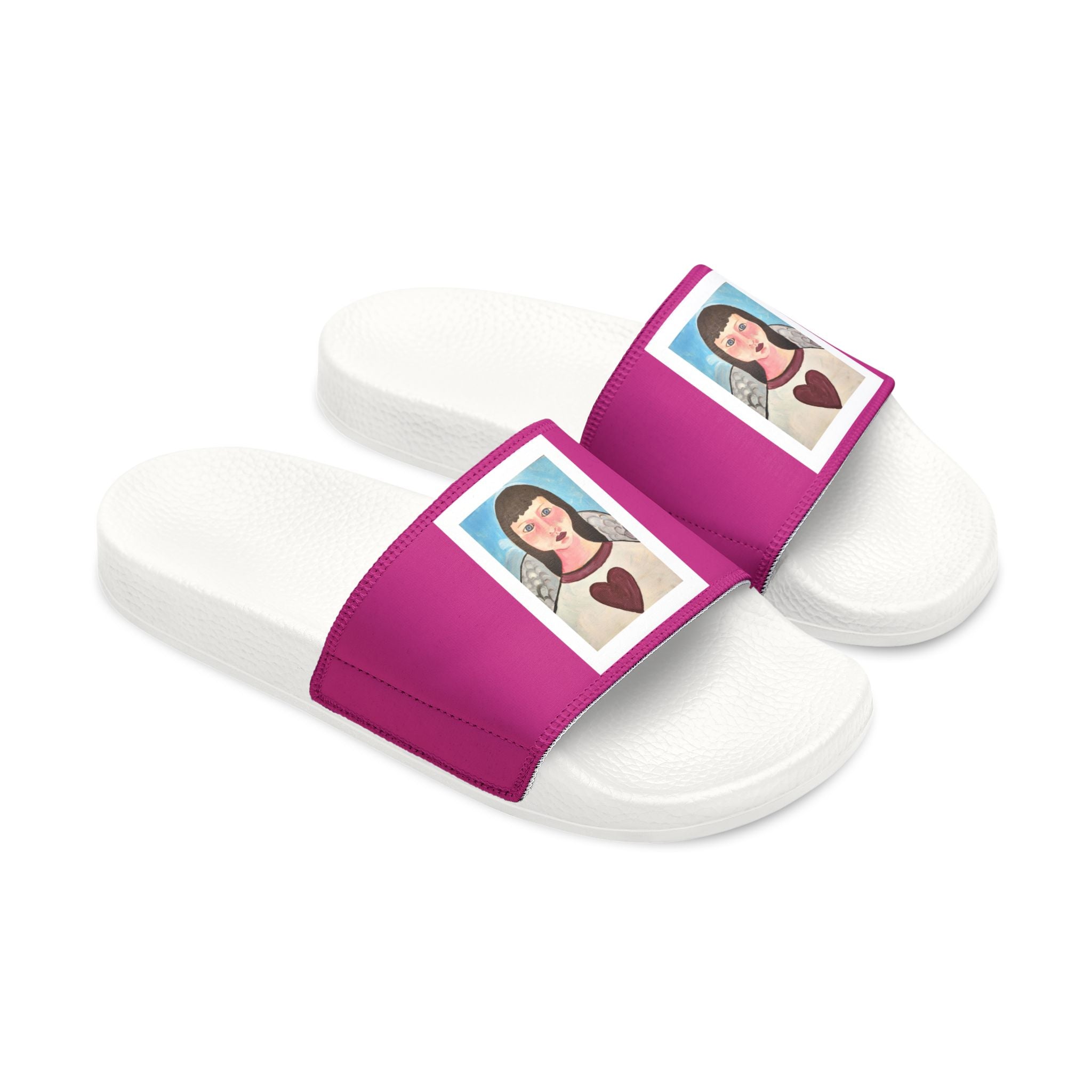 moontiq Women's Comfortable Slides 'My Angel' Cute Pink US