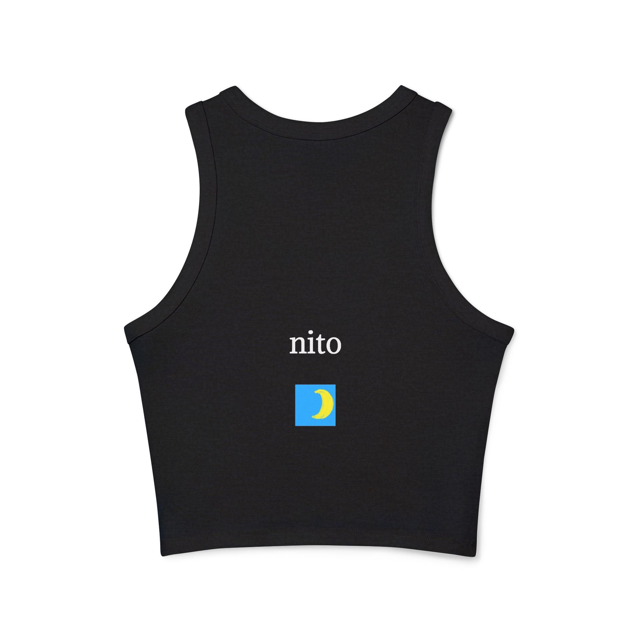 moontiq Women's Sleek Black Crop Top 'Incognito' US