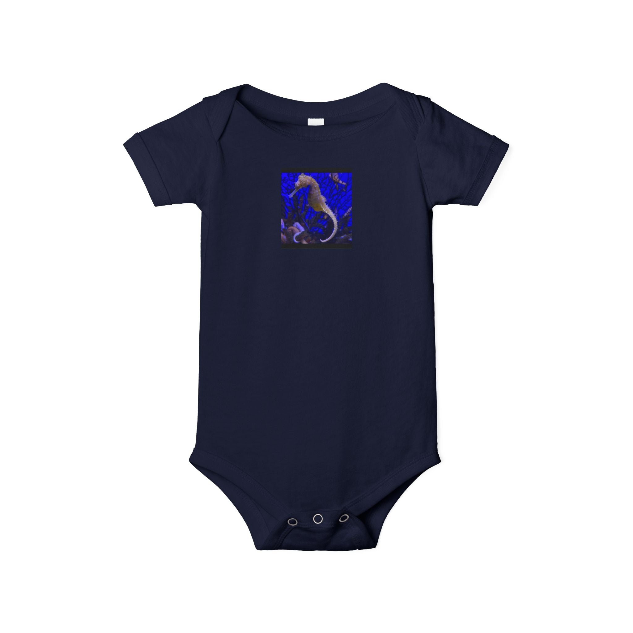moontiq moonsuit '3D Seahorse' Ocean Inspired Baby Bodysuit US