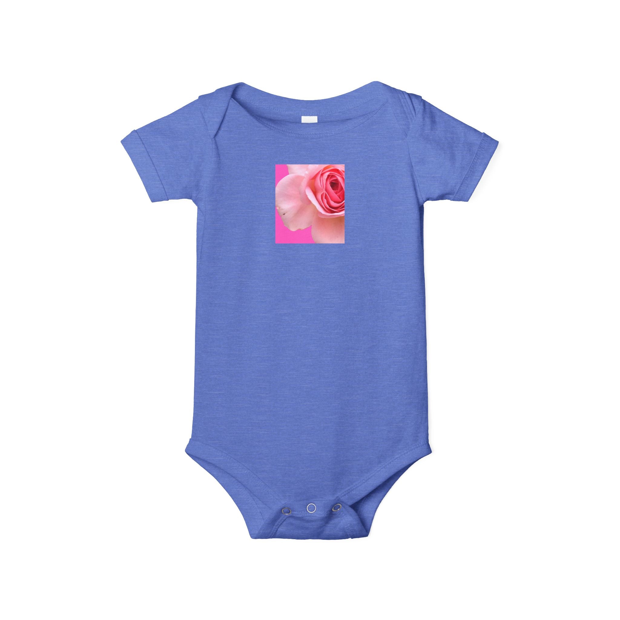 moontiq moonsuit 'Rose Sorbet' Pink Floral Baby Bodysuit US