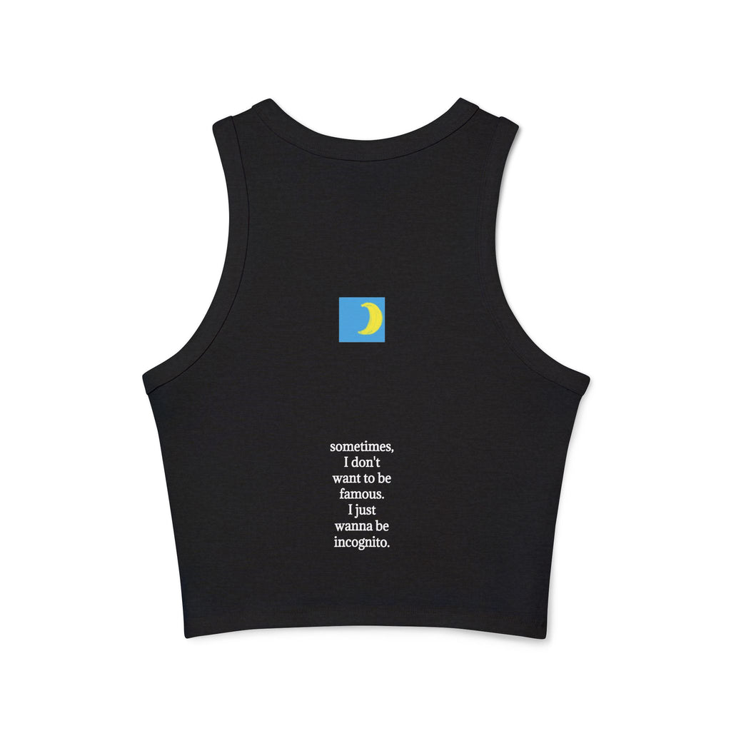 moontiq Women's Sleek Black Crop Top 'Incognito' US