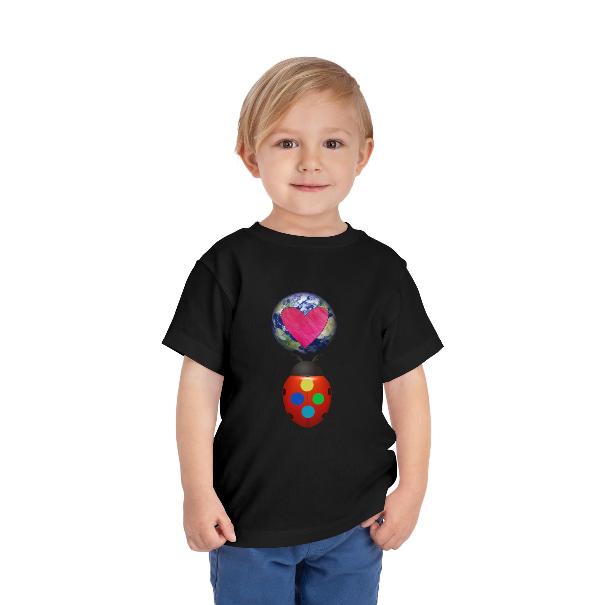 moontiq Ladybug Color 'Together' Toddler Kids  World Love Tee US