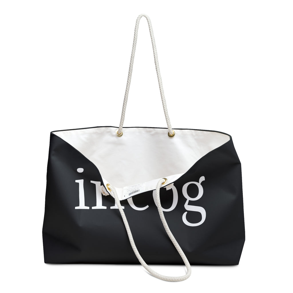 moontiq Tote Bag 'Incognito' Black Spacious Weekender