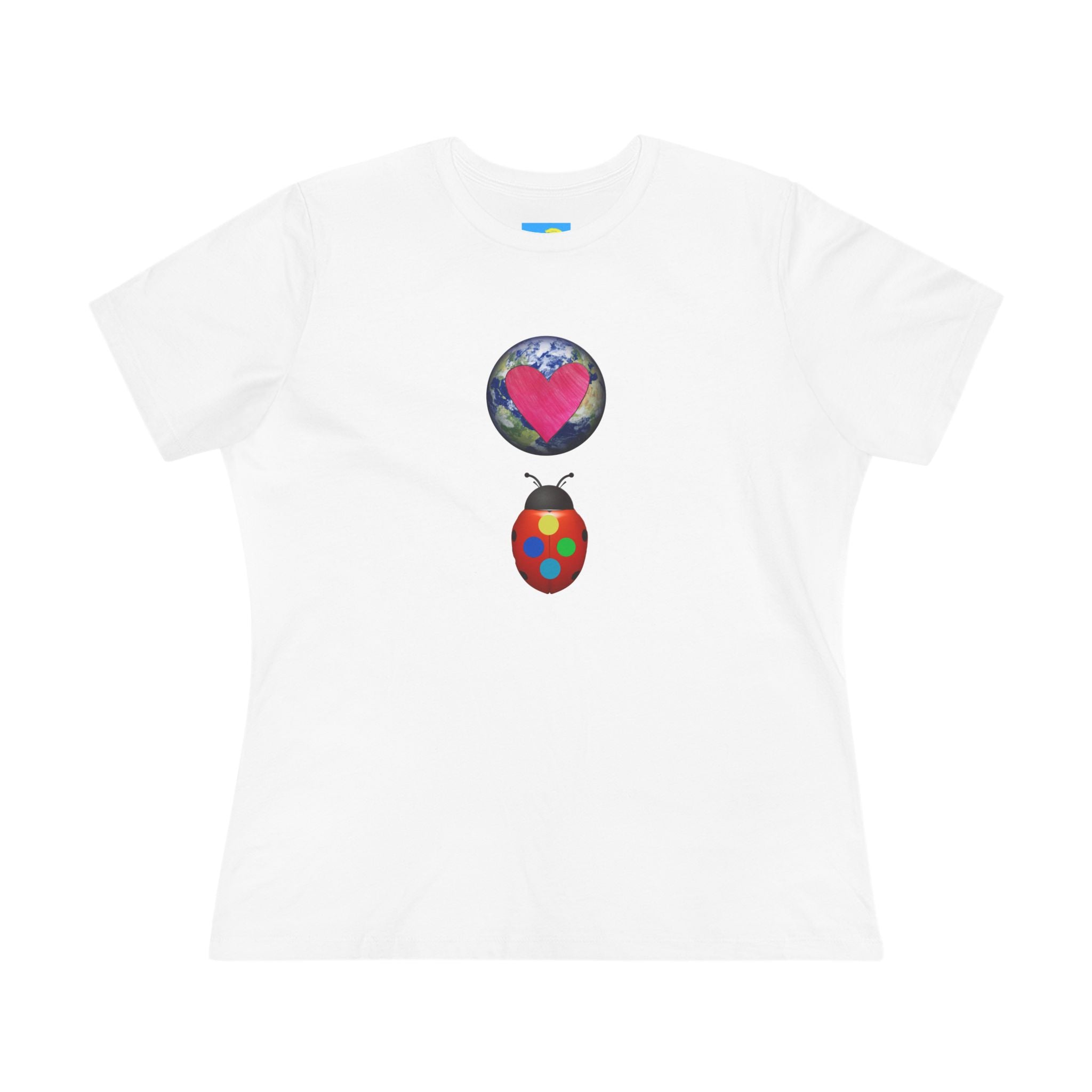 moontiq Ladybug Color 'Together' Women's Cotton Tee US