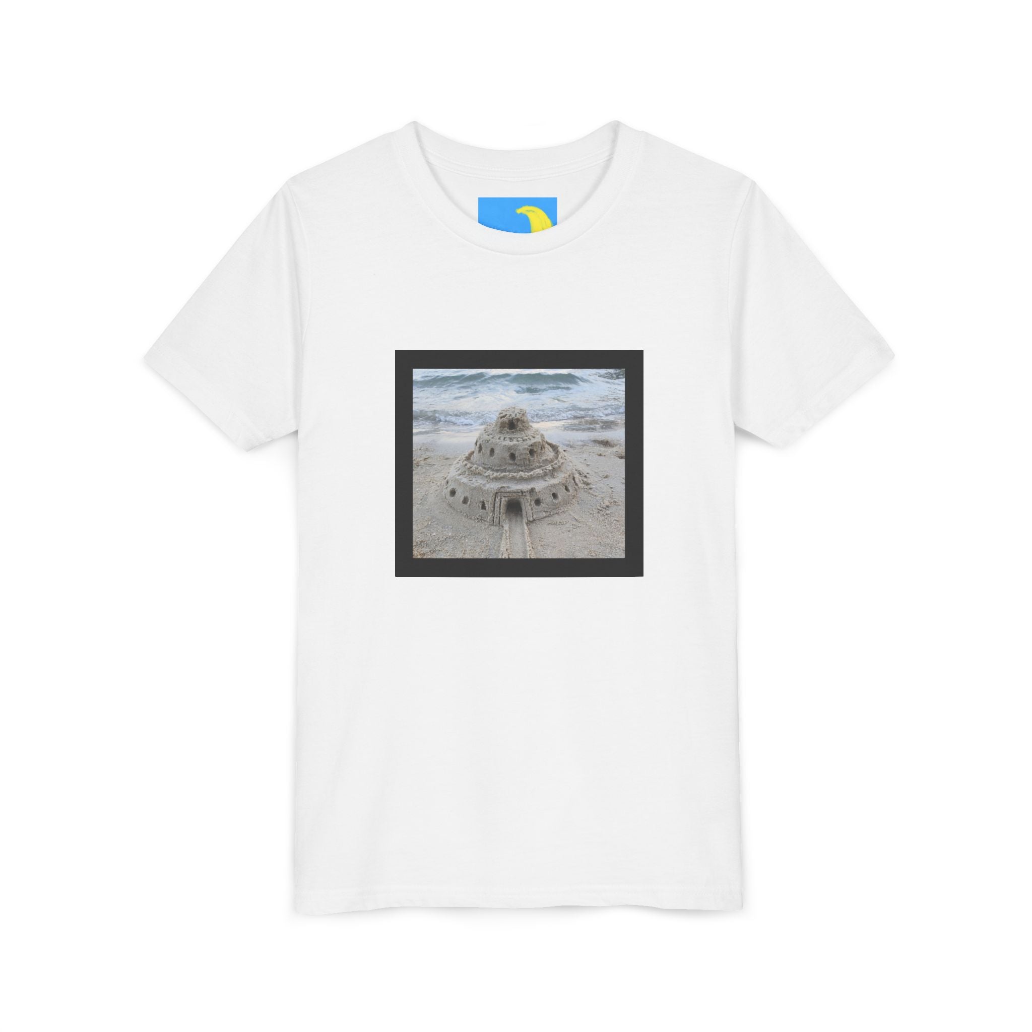 moontiq Youth Teen T-Shirt 'Sandcastle Story' Beach Tee US