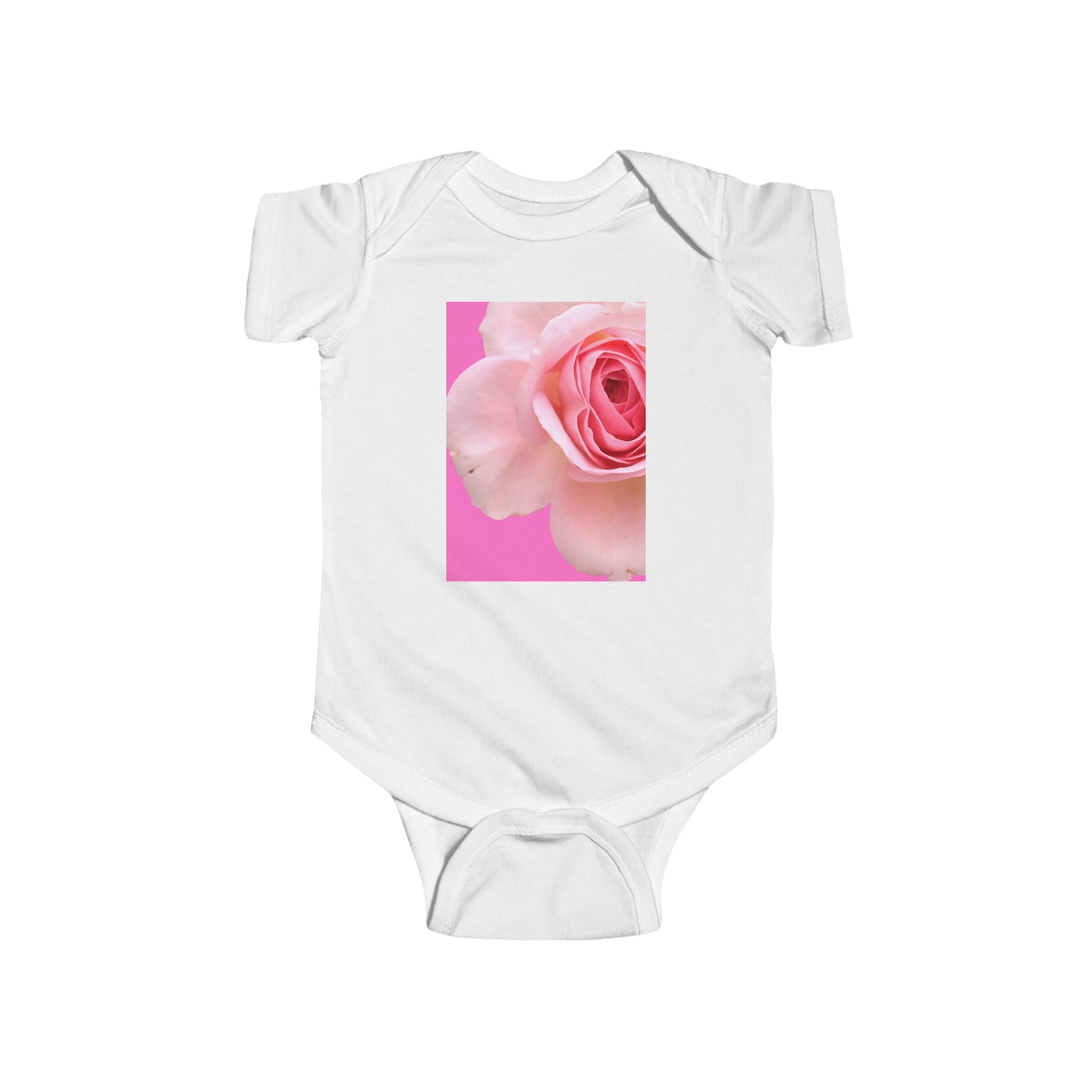 moontiq Baby Onesie 'Rose Sorbet' Pink Floral Moonsuit US