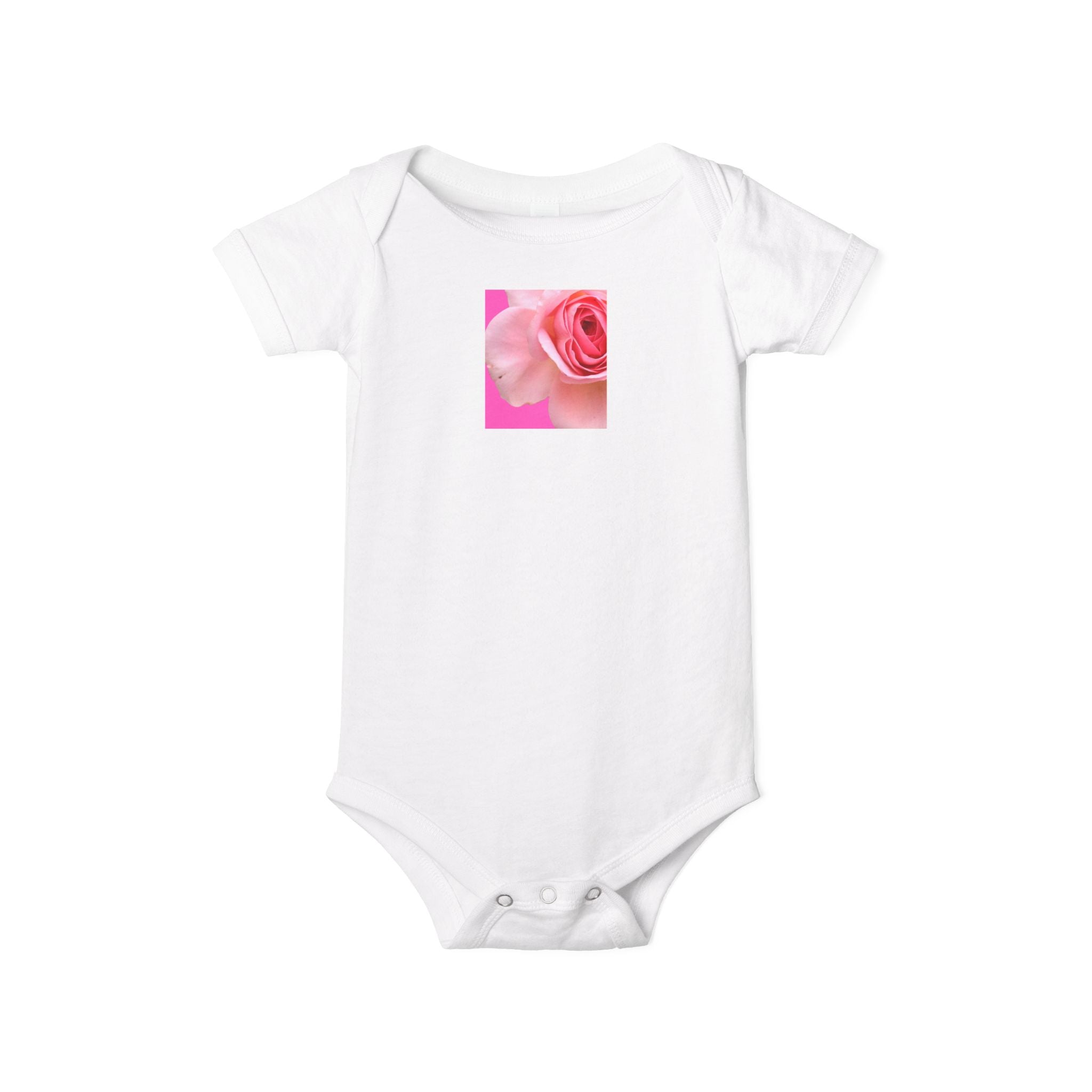 moontiq moonsuit 'Rose Sorbet' Pink Floral Baby Bodysuit US