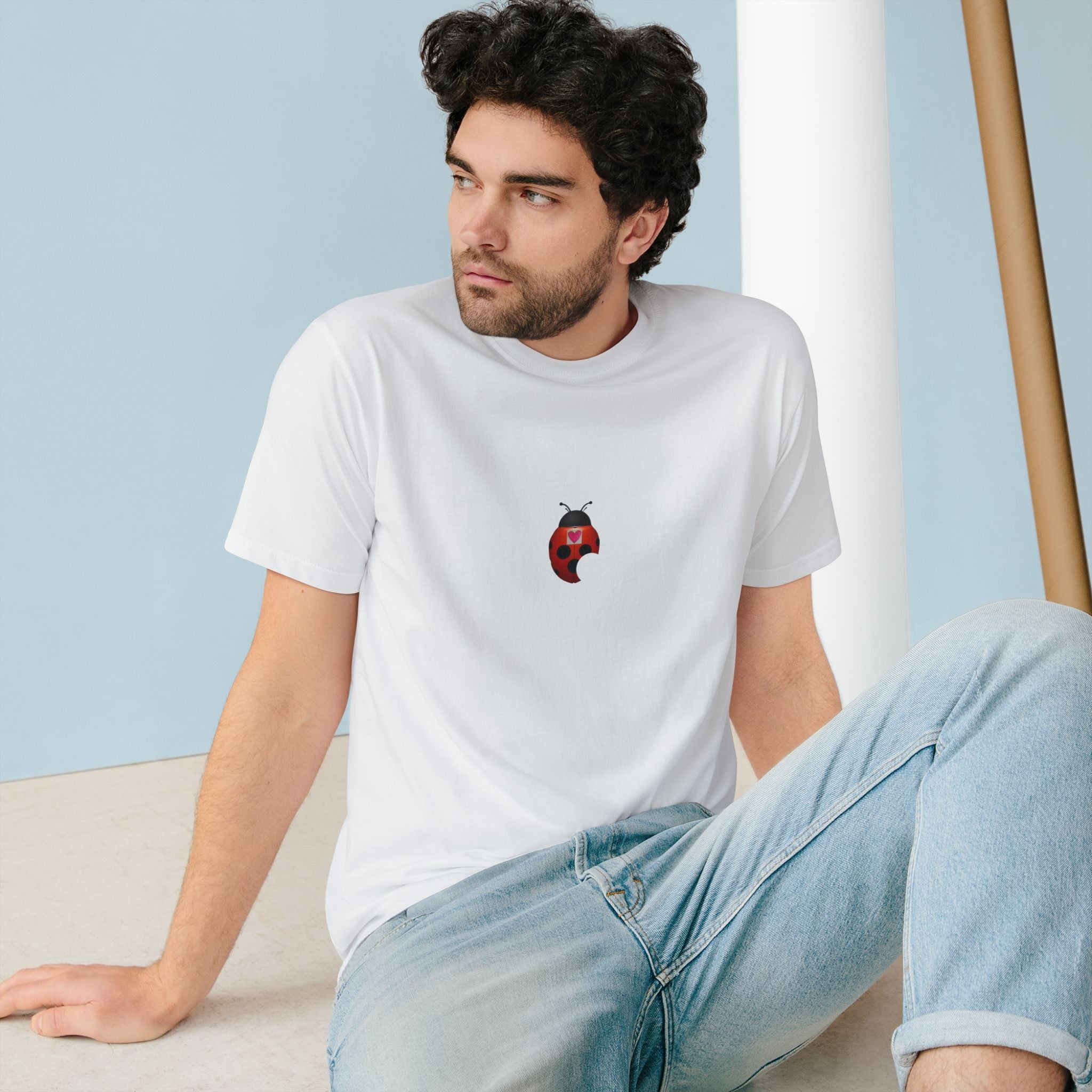 moontiq 'hearts matter' Men's Cotton Crew Neck T-Shirt AU