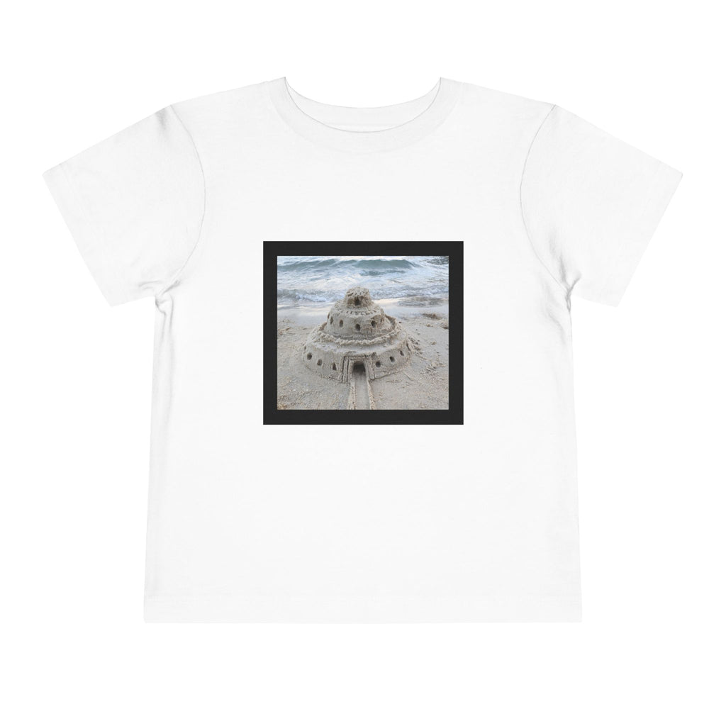 moontiq Toddler Kids T-Shirt 'Sandcastle Story' Beach Tee US