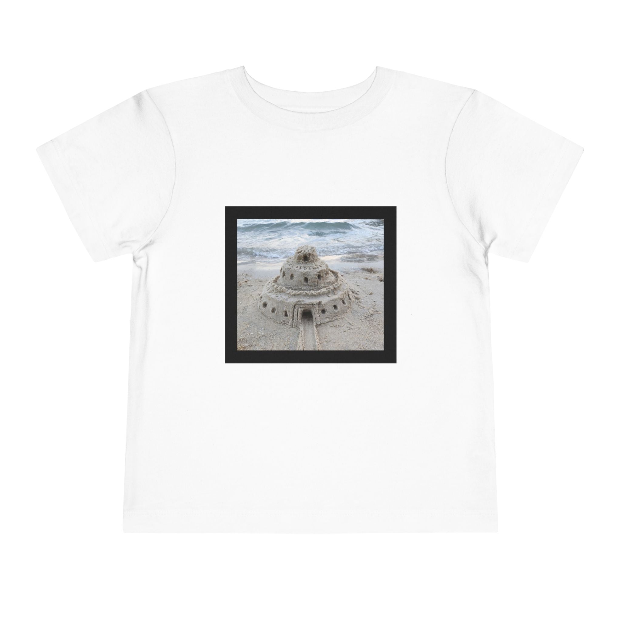 moontiq Toddler Kids T-Shirt 'Sandcastle Story' Beach Tee US
