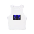 moontiq Women's Crop Tank Top Under The Sea 'Seahorse' US
