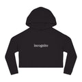 moontiq Women's Black Cropped Hoodie Incognito Streetwear US