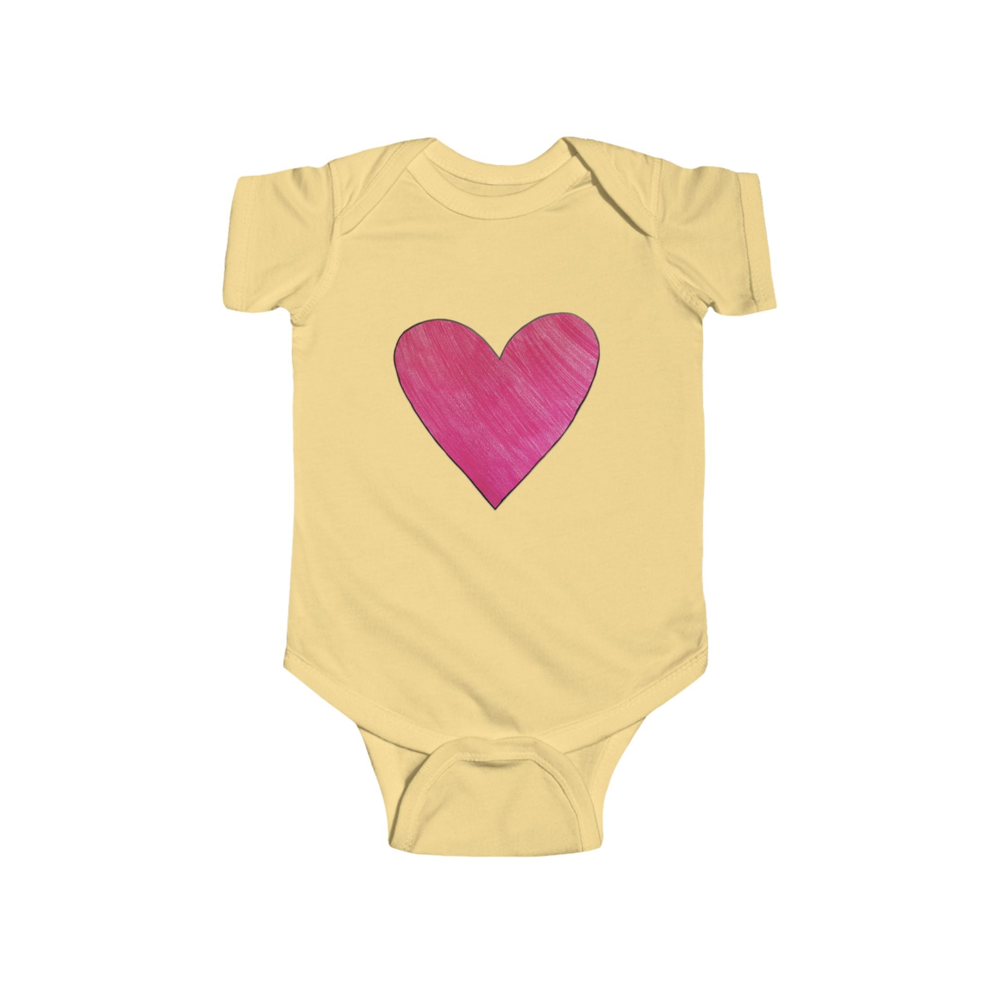 moontiq Infant Onesie 'My Pink Heart' Baby Love Moonsuit US