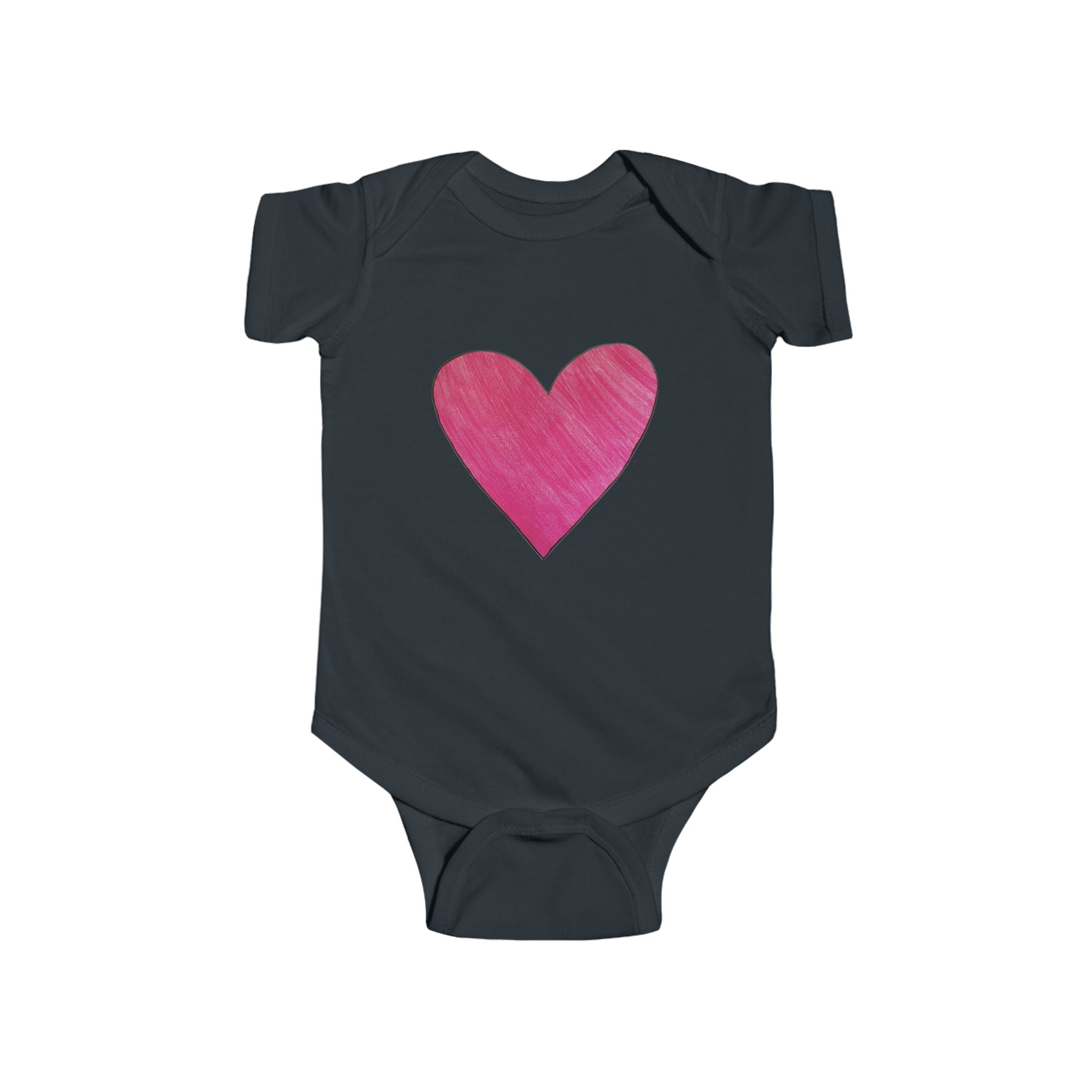 moontiq Infant Onesie 'My Pink Heart' Baby Love Moonsuit US