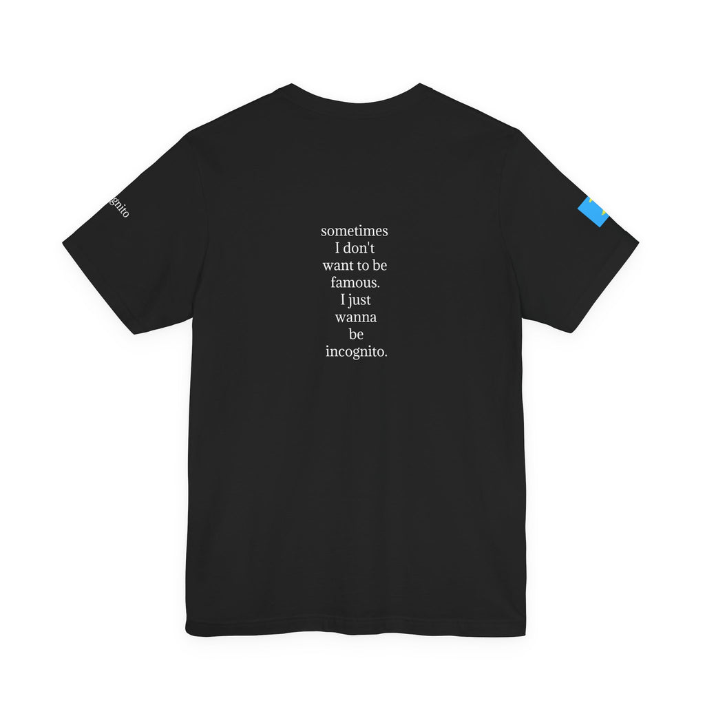 moontiq Unisex Black Classic T-Shirt 'Incognito' INT