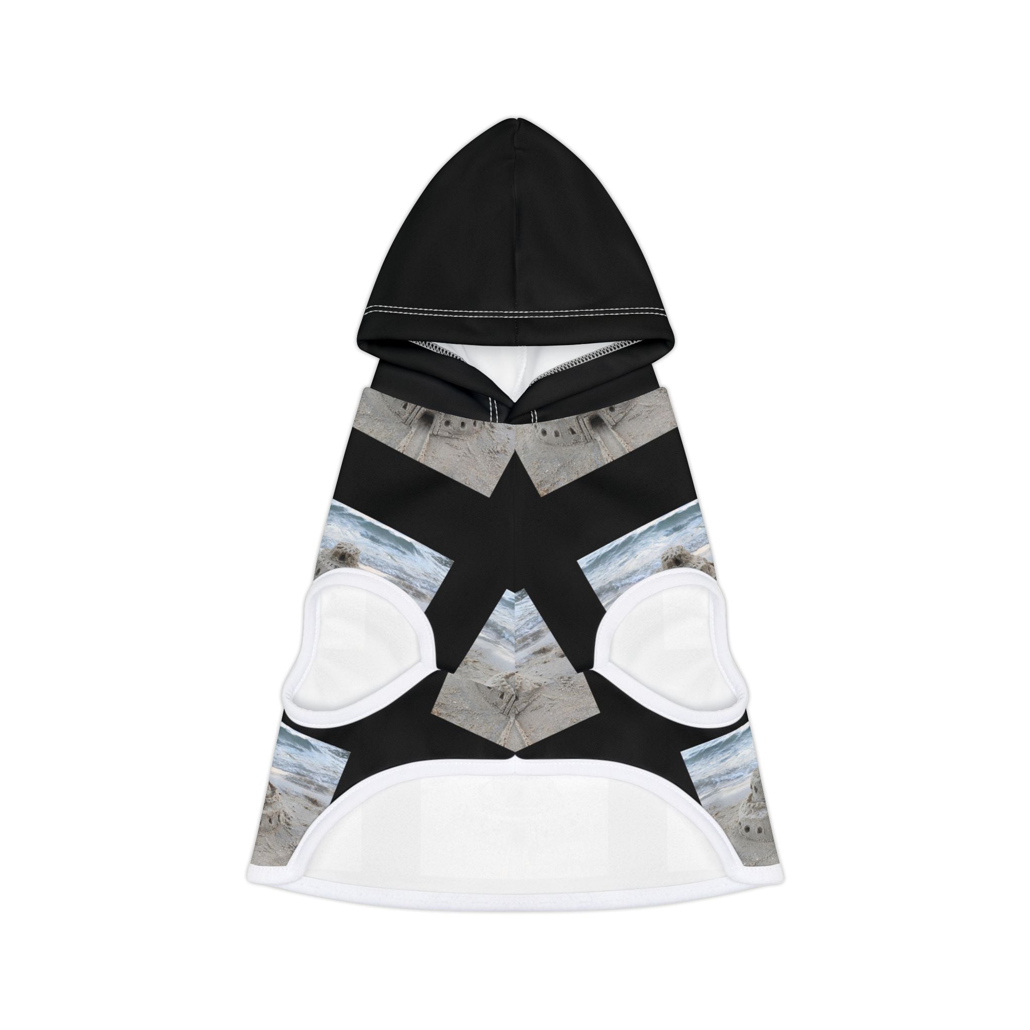 moontiq pooch Dog Hoodie 'Sandcastle Story' - Beach Dog Wear US