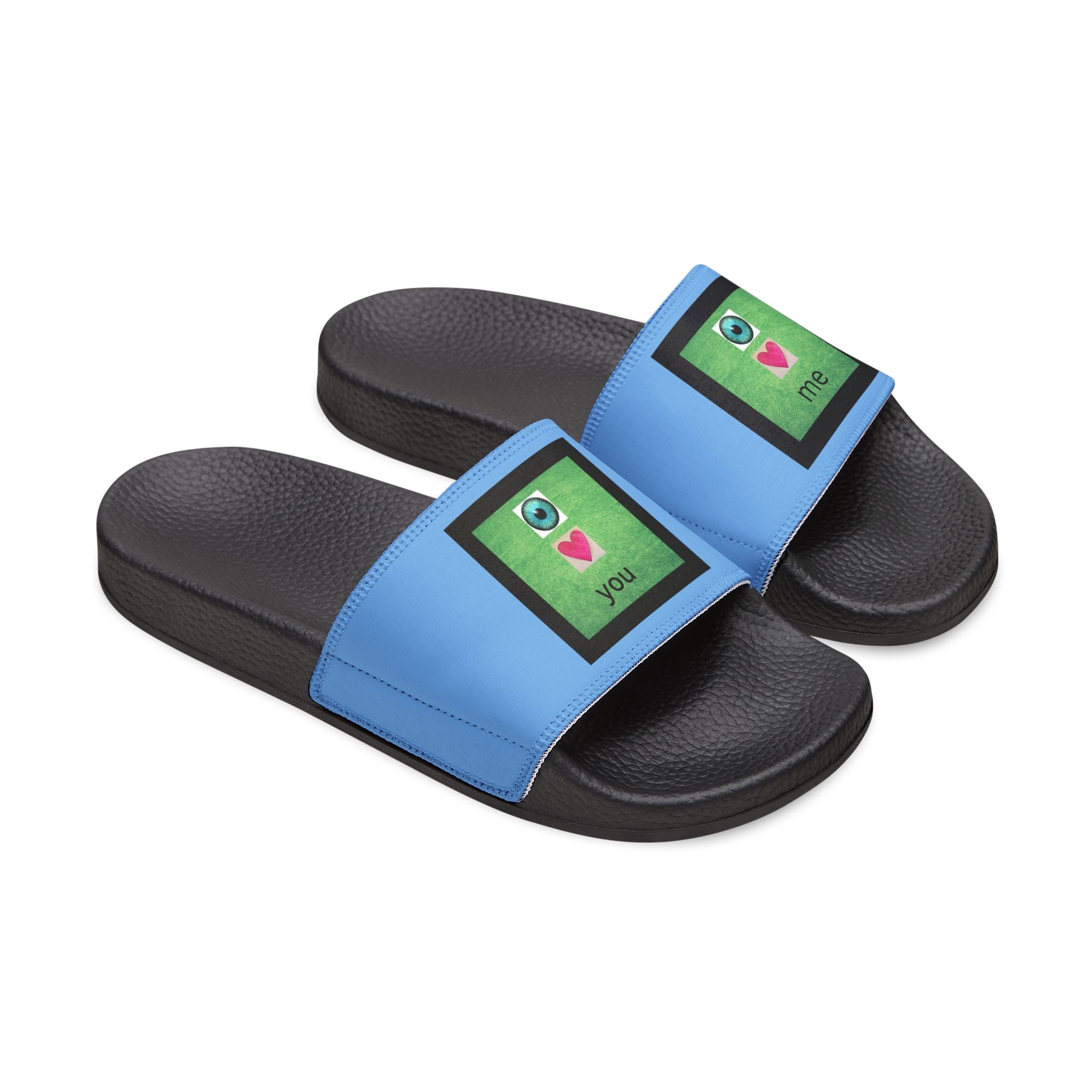 moontiq 'I LOVE me I LOVE you' Kids Beach Flip Flops Slides US