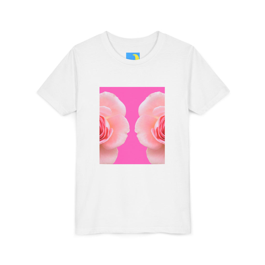 moontiq Youth Teen T-Shirt 'Rose Sorbet' Cute Pink Tee US