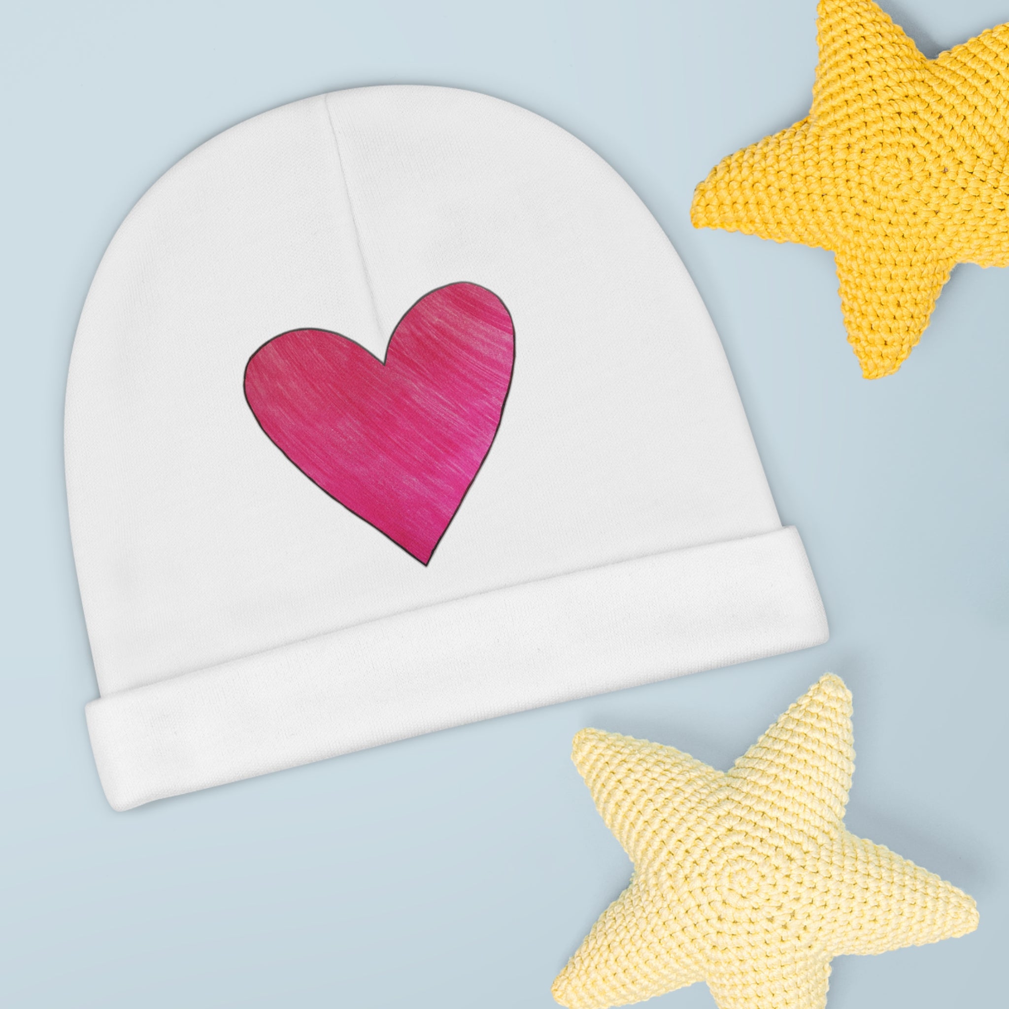 moontiq Baby Beanie 'My Pink Love Heart' Newborn Hat US