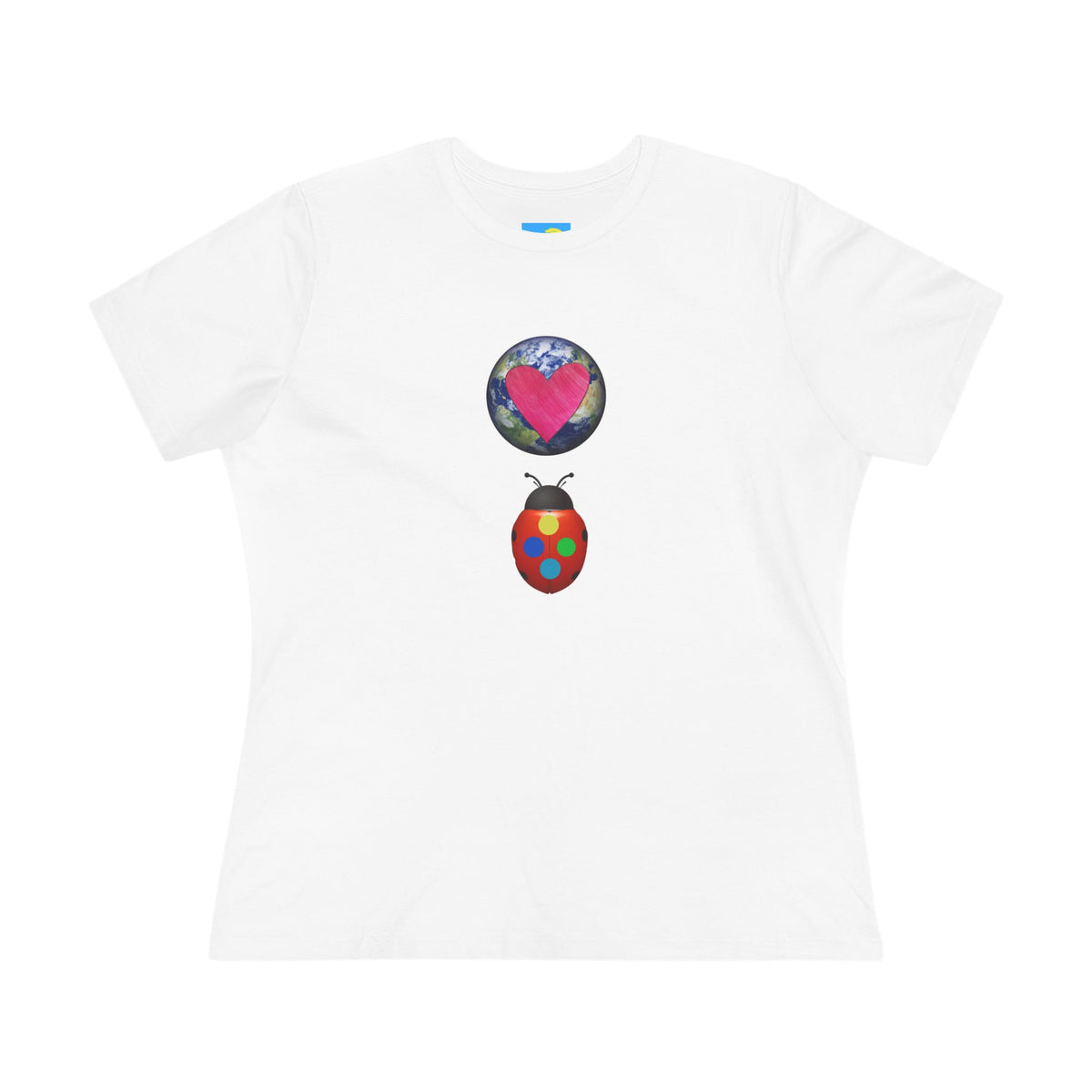 moontiq Ladybug Color 'Together' Women's Cotton Tee US