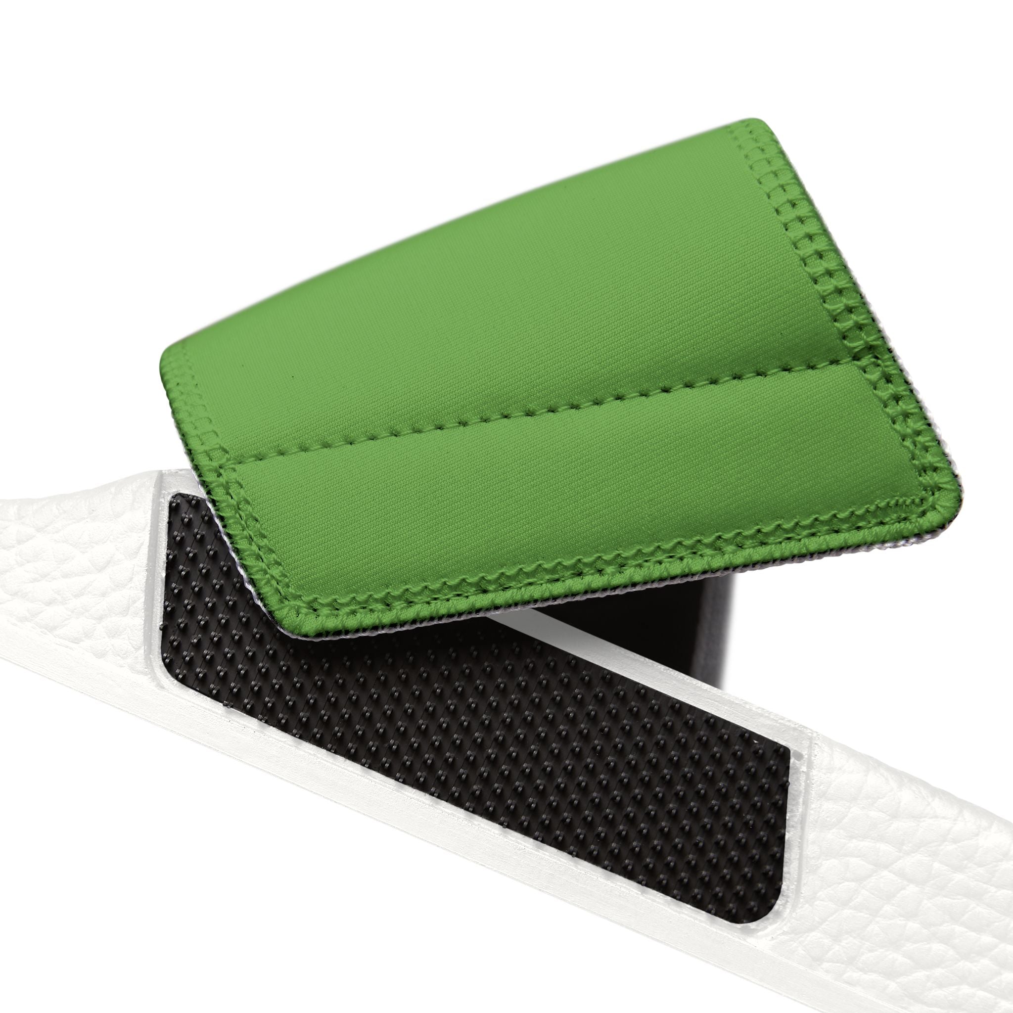 Removable green washable strap for the moontiq  women's summer slides easy to slip on sandals with the 'Butterfly and Rose' design. 