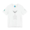 moontiq 'I Got Wings' White t-shirt with meaningful text and angel wing graphics on a white background