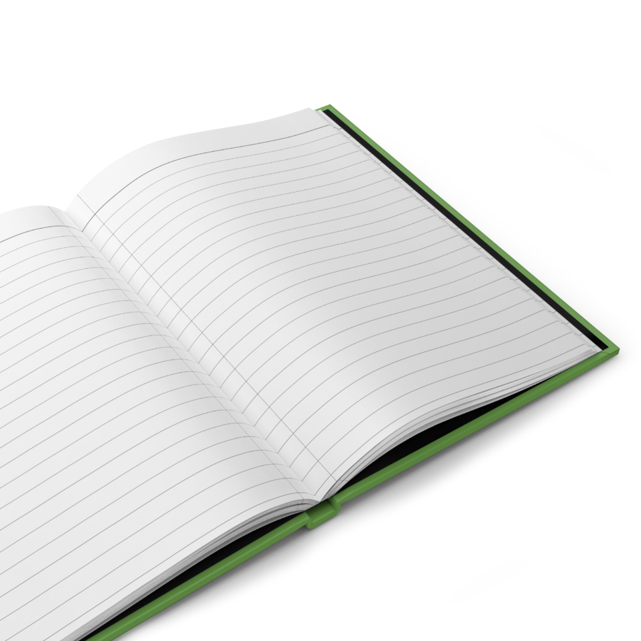 Open hard cover of the moontiq notebook 'Butterfly and Rose' with lined pages for diary writing and journaling